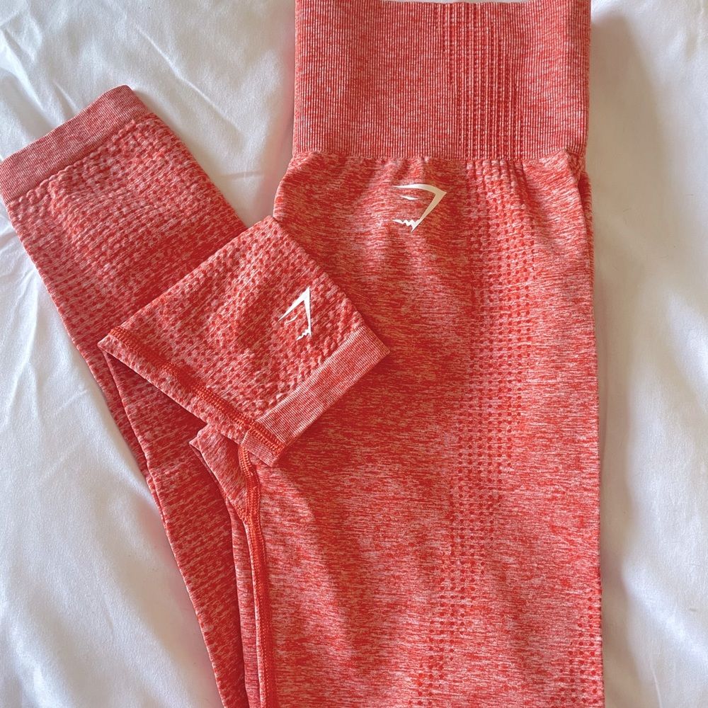 Gymshark Coral Red Seamless Leggings